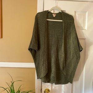 Mossimo Olive Green Cardigan. Very comfortable and cozy.